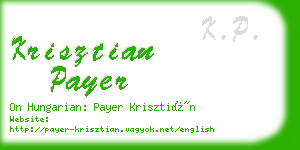 krisztian payer business card